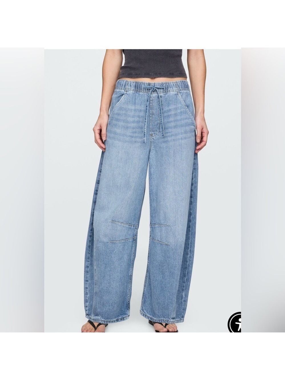 Gap Mid-Rise Ultrasoft Easy Horseshoe Denim Jeans Medium Wash NWT Medium - Picture 2 of 6